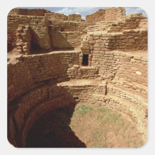 Entrance to a Kiva, built c.11th-14th centuries Square Sticker