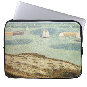 Entrance to Harbour by Georges Seurat, Vintage Art Laptop Sleeve