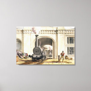 Entrance to Locomotive Engine House, Camden Town, Canvas Print
