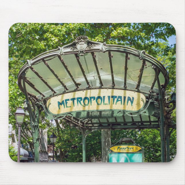 Entrance to Metro station at Montmartre - Paris Mouse Pad (Front)