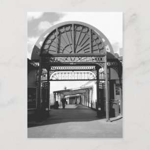 Entrance to North Pier B/W Postcard