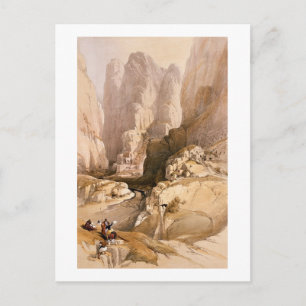 Entrance to Petra, March 10th 1839, plate 98 from Postcard