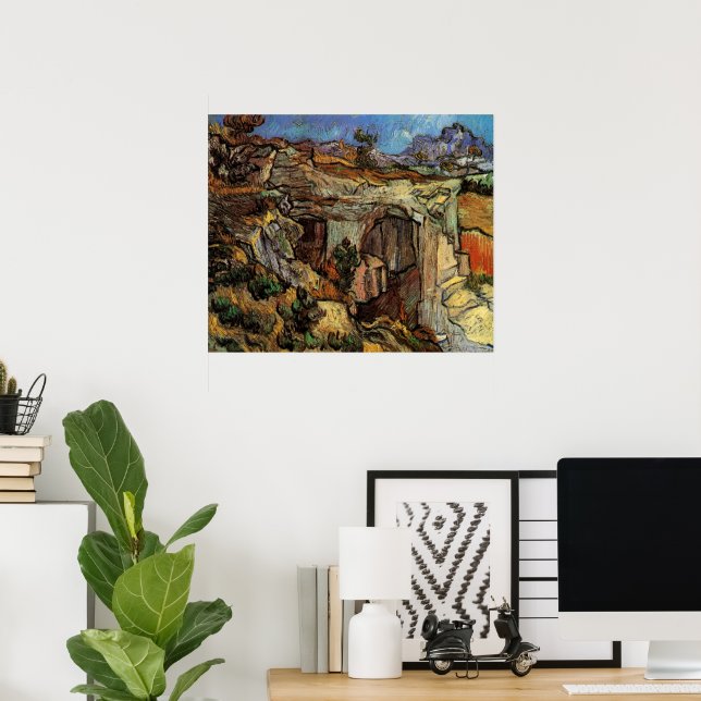 Entrance to Quarry, Saint-Remy by Vincent van Gogh Poster (Home Office)