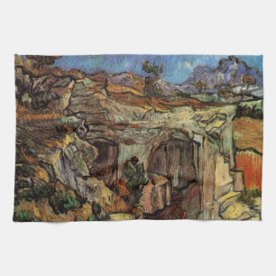 Entrance to Quarry, Saint-Remy by Vincent van Gogh Tea Towel