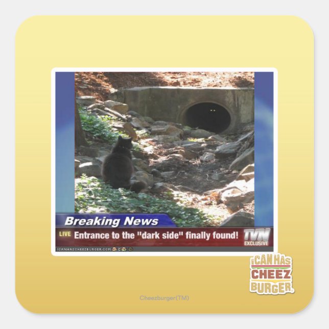 Entrance to the Dark Side Square Sticker (Front)