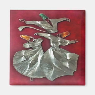 Entranced Sufis In Prayer Acrylic Art Magnet