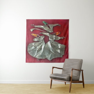 Entranced Sufis In Prayer Acrylic Art Tapestry