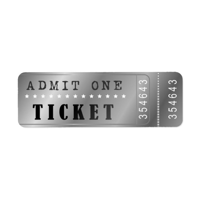 Entrence Entreatment Ticket Show Vintage Silver (Front)