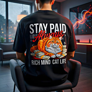 Entrepreneur Cat Boss - Stay Paid Always Rich Mind Tri-Blend Shirt