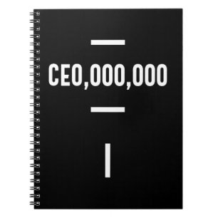 Entrepreneur - CEO,000,000 Tee Funny Business Notebook