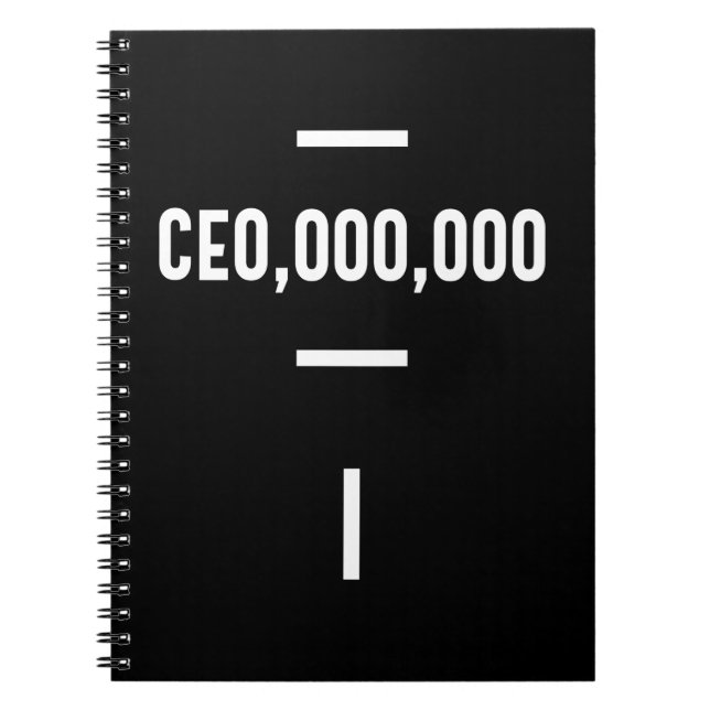 Entrepreneur - CEO,000,000 Tee Funny Business Notebook (Front)