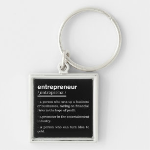 Entrepreneur Definition Funny Business Owner Gift Key Ring
