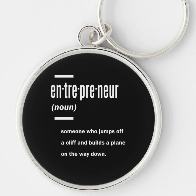 Entrepreneur Definition Gift Ideas Key Ring (Front)