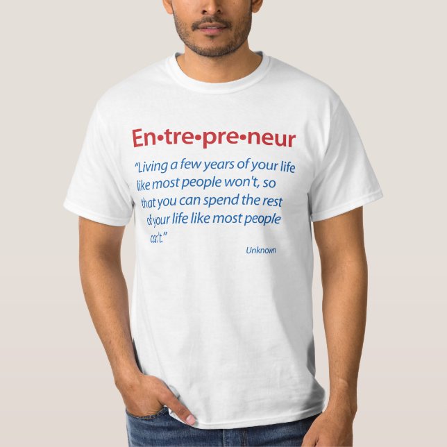 Entrepreneur Definition Slogan Tee (Front)