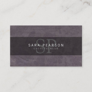 Entrepreneur Monogram Grunge Business Card