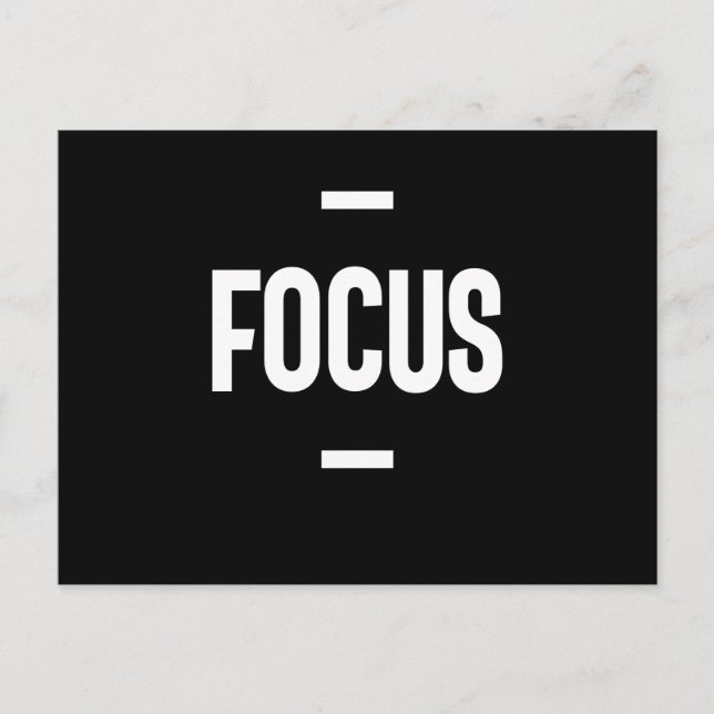 Entrepreneur Motivational Gift - Focus Postcard (Front)