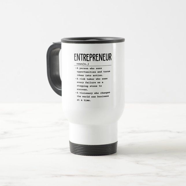 Entrepreneur Travel Mug (Front Left)