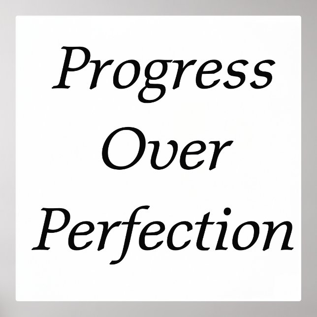 Entrepreneur Wall Art – Progress Over Perfection  (Front)