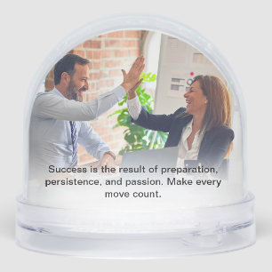 Entrepreneurs Picture Colleague Motivational Quote Snowglobe