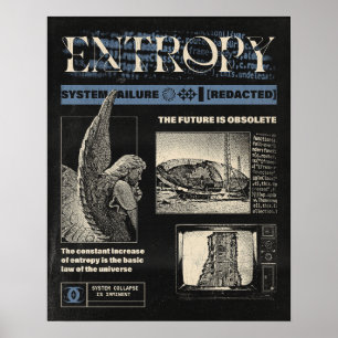 Entropy - Brutalist Design Poster