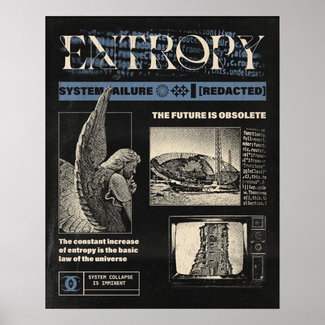 Entropy - Brutalist Design Poster (Front)