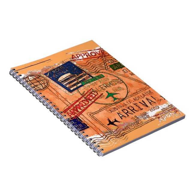 Entry Approved - Passport Stamps Notebook (Right Side)