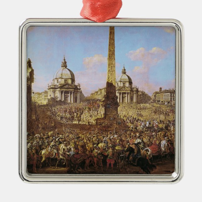 Entry into Rome of Jerzy Ossolinski Metal Tree Decoration (Front)