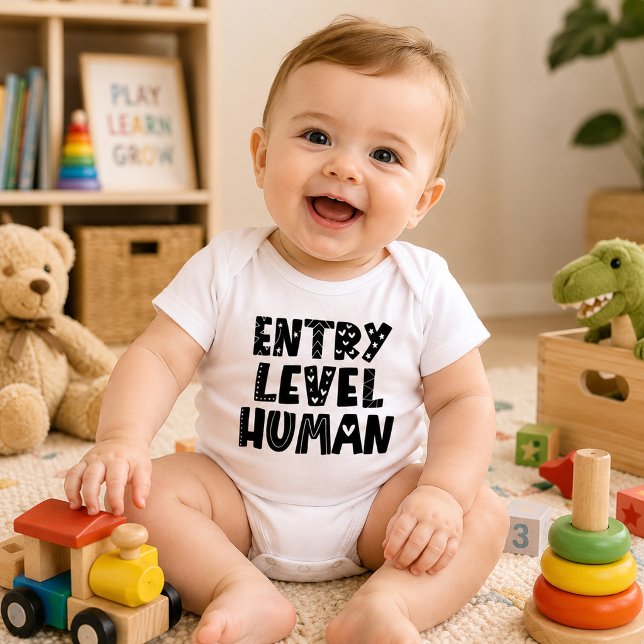 Entry Level Human Cute Modern Baby Shower Gift Bodysuit (Creator Uploaded)