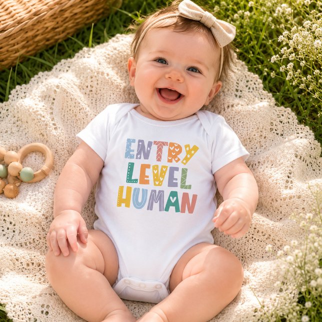 Entry Level Human Cute Modern Baby Shower Gift Bodysuit (Creator Uploaded)