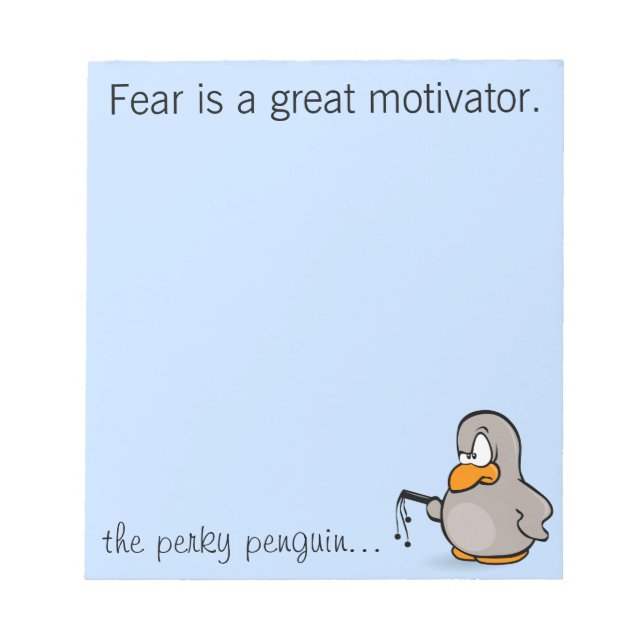 Entry level management skill: motivation thru fear notepad (Front)