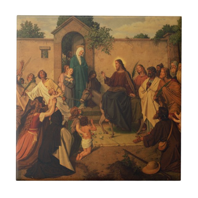 Entry of Jesus Christ into Jerusalem  Tile (Front)