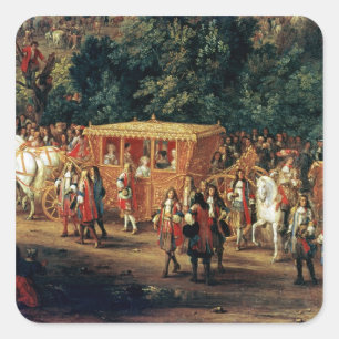 Entry of Louis XIV and Maria Theresa into Square Sticker