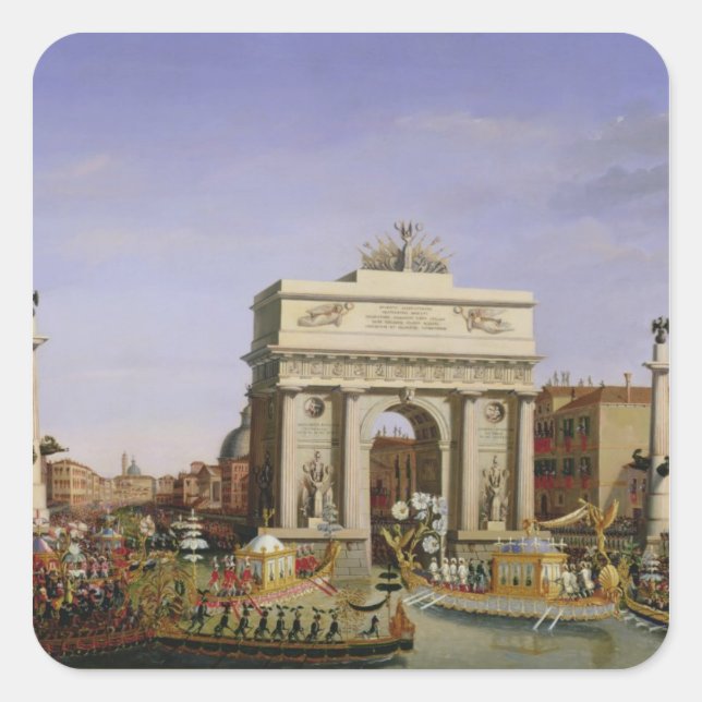 Entry of Napoleon I  into Venice, 1807 Square Sticker (Front)