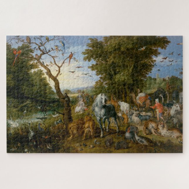 Entry of the Animals into Noah's Ark (Brueghel) Jigsaw Puzzle (Horizontal)