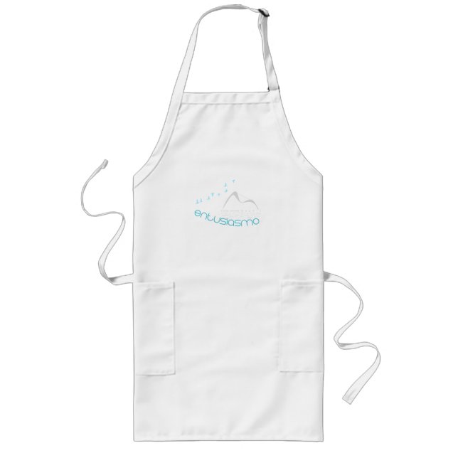 Entusiasmo | Portuguese Words Collection Long Apron (Front)