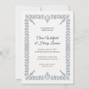 Entwined Burin Linework Wedding Invitation