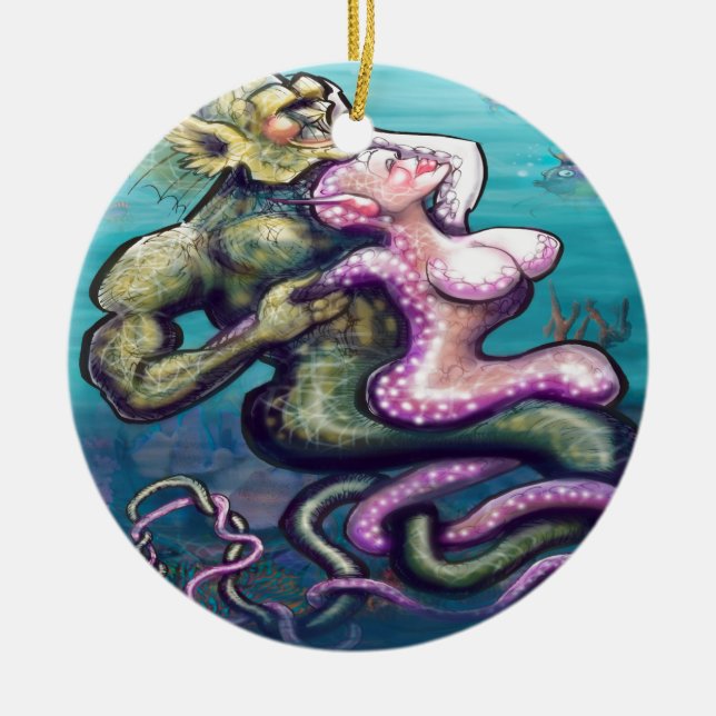 Entwined Ceramic Tree Decoration (Front)