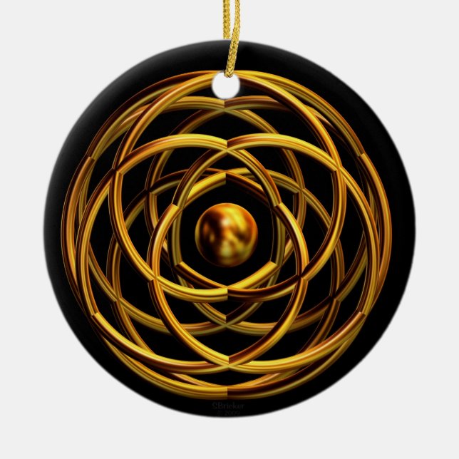 'Entwined Desires' Ceramic Tree Decoration (Front)