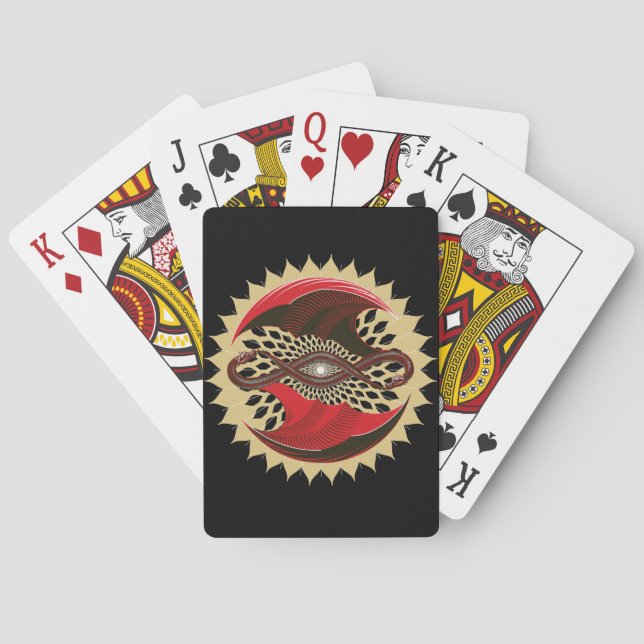 Entwined Dragons Playing Cards (Back)