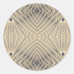 Entwined Geometric Pattern Classic Round Sticker