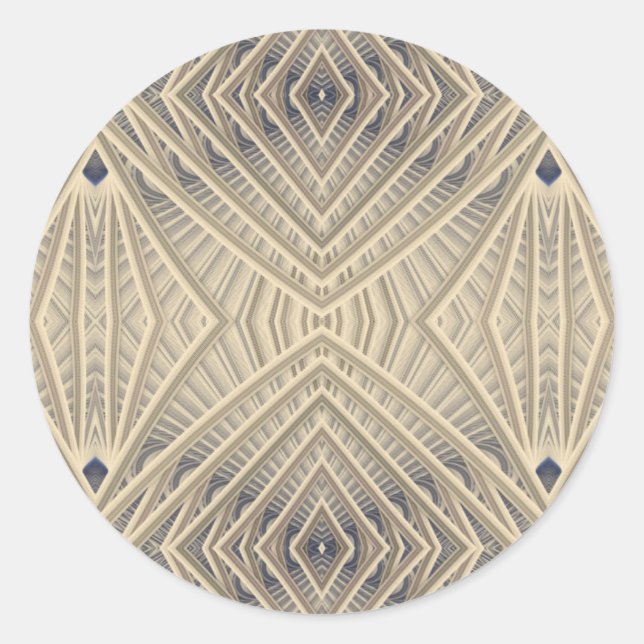 Entwined Geometric Pattern Classic Round Sticker (Front)