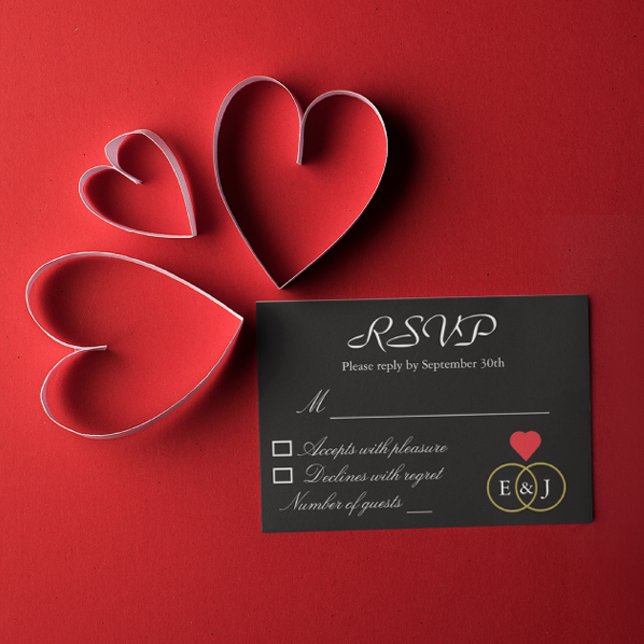 Entwined Rings Wedding RSVP Card (Creator Uploaded)