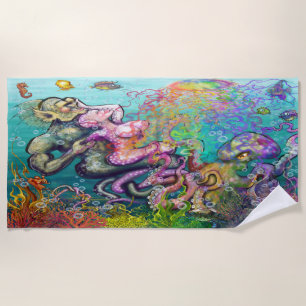 Entwined Tentacles Beach Towel