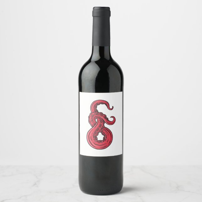 Entwined tentacles wine label (Front)