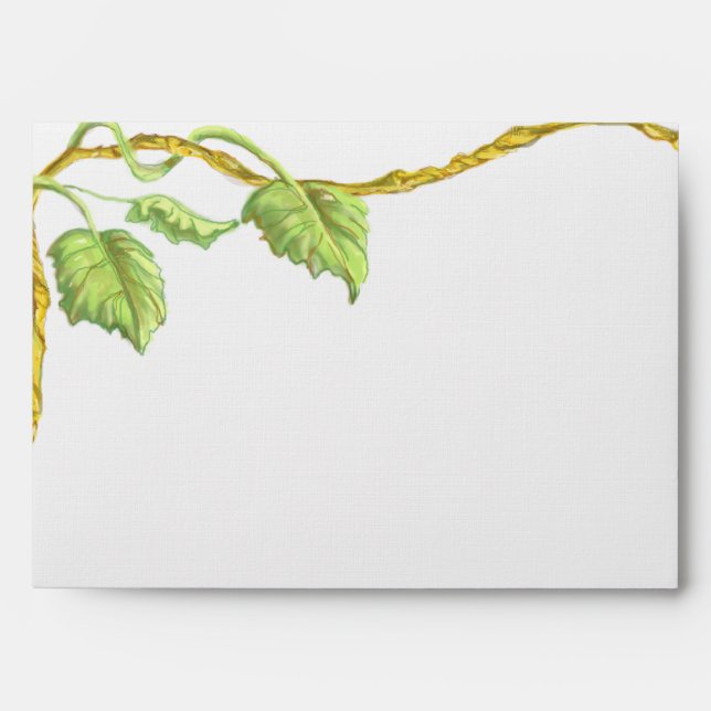 Entwining Vine White Envelope (Front)