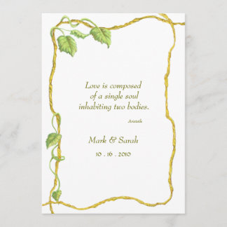 Entwining Vine White P Invitation