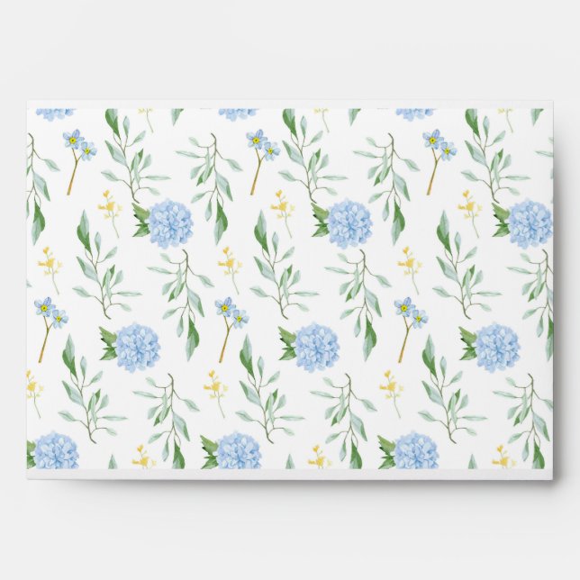 Envelope Blue Floral Collection (Front)