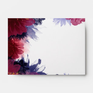 Envelope Dark Colourful Flowers Customisable