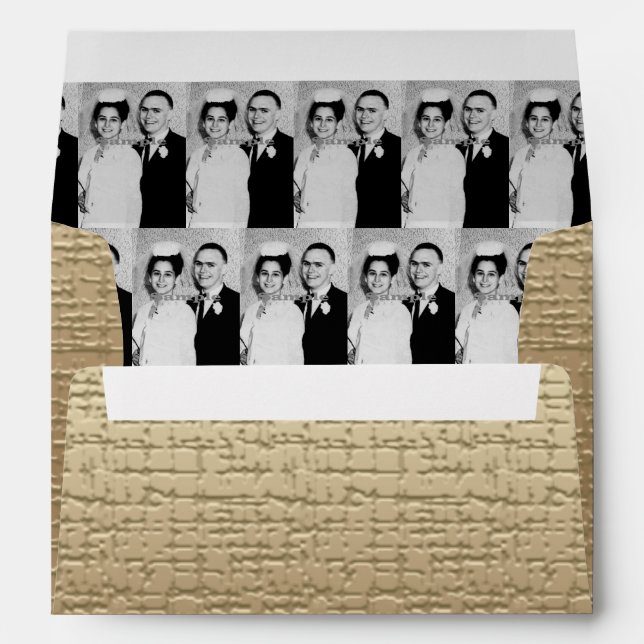 Envelope Golden Anniversary Your Photo Inside (Back (Bottom))