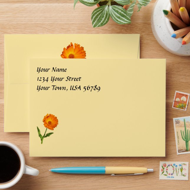 Envelope - GRT card - Calendula (Desk)